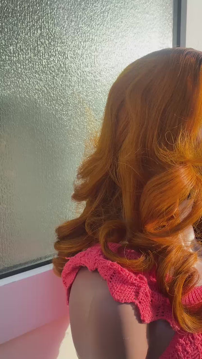 Hot Orange Bouncy Curls