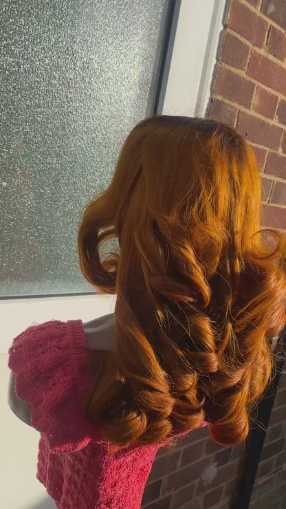 Hot Orange Bouncy Curls